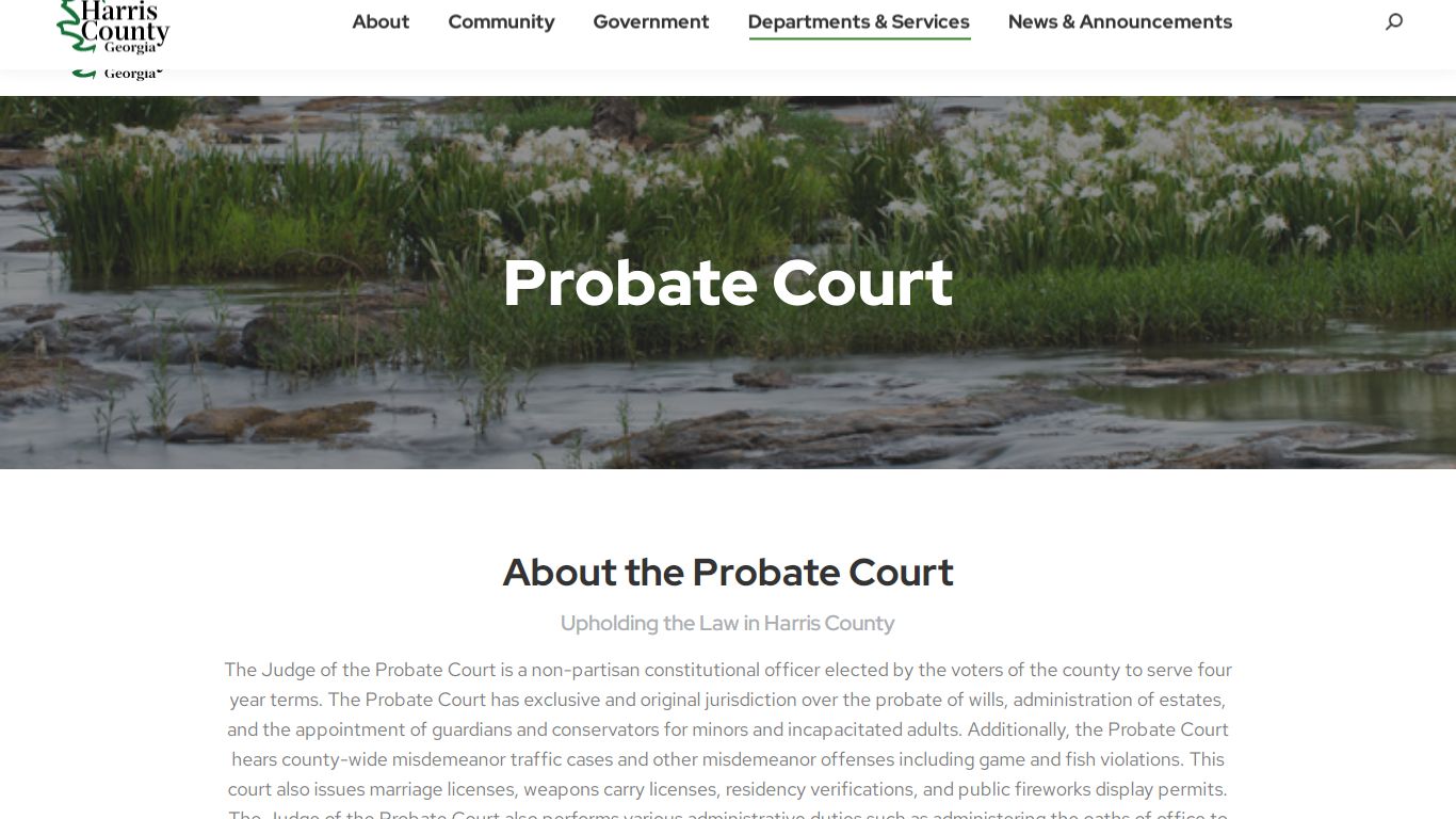 Probate Court - Harris County, Georgia