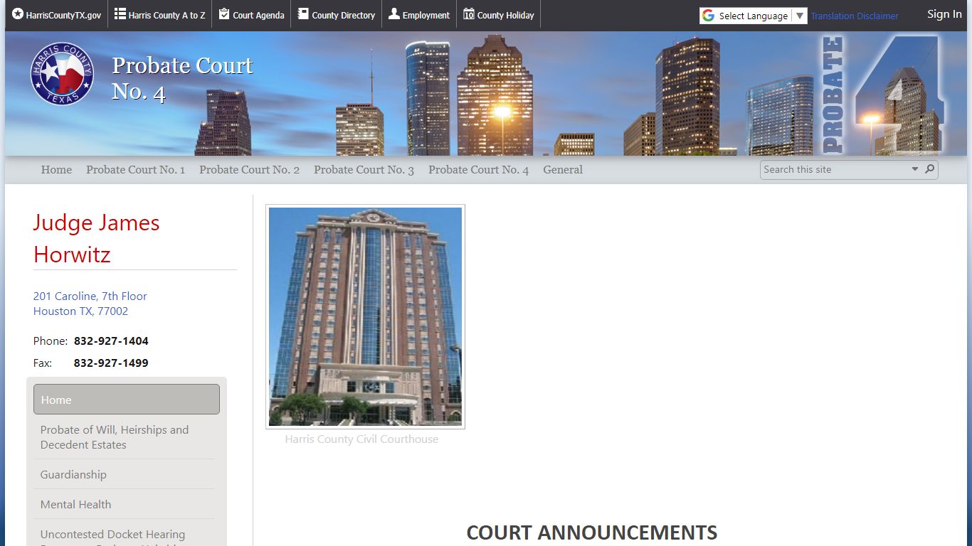 Probate Court No. 4 - Harris County, Texas